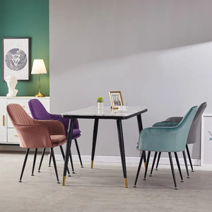 Fauteuil de salon en tissu velours, design <span class=keywords><strong>scandinave</strong></span>, pour les couples, les dîners romantiques, les cafés, les bars, les cocktails - Product Image 6