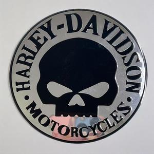 Autocollant métallique à thème crâne pour réservoir de moto, étiquette décorative en aluminium pour hayon de voiture - Product Image 3