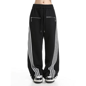 Pantalones Deportivos Vintage Personalizados de 300 g/m² para Hombre, Estilo Casual, Holgados, con Dobladillo Abierto, Cintura Elástica, Transpirables - Product Image 1