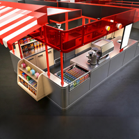 Boulangerie Composite magasin de détail longue bande droite style stratifié ligne droite type présentoir