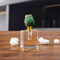 Personnalisé 3ml 6ml 12ml Nature Gemme Agate Améthyste Pierre Cristal Bouteille De Parfum D'huile Emballage Avec Boîte