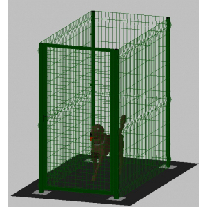Recinto Modulare per Cani in Ferro Zincato e Verniciato Verde con Pali Imbullonati 200x100x172cm Cancelli e Recinti per Animali - Product Image 1