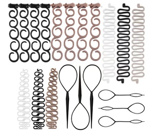 Outil de coiffure pour tresses faites main, aiguille à tirer pour tresses latérales, accessoires pour chignons - Product Image 1
