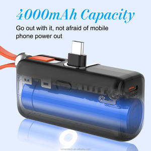 Nuevo <span class=keywords><strong>cargador</strong></span> portátil pequeño 2025 para teléfono Mini banco de energía 4000mAh 22.5WPD Cable incorporado <span class=keywords><strong>cargador</strong></span> de viaje aprobado por la aerolínea - Product Image 4