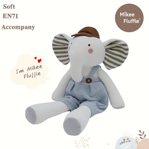 Jouets en laine tricotés en coton de haute qualité, mignons porte-clés en peluche ours, cheval, cochon, canard, éléphant, jouets pour sacs pour apaiser les enfants - Product Image 4