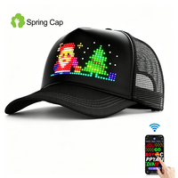 Gorra de Béisbol LED Programable con Control por Aplicación Bluetooth, Pantalla de Mensajes Desplazables, Gorro Luminoso para Fiestas y Regalos