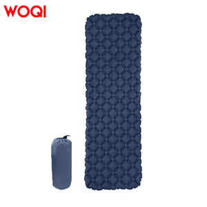 แผ่นรองนอนแคมป์ปิ้งแบบพองลมอัตโนมัติ Woqi รูปทรงสี่เหลี่ยมผืนผ้า สำหรับ 1 คน พกพาสะดวก ใช้สำหรับเดินป่า ทำจากโฟม EVA ผ้าไนลอน 40D TPU สีฟ้าส้ม - Product Image 2