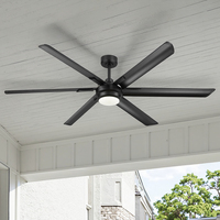 Nouveau ventilateur de plafond LED multifonction industriel de 72 pouces avec pales métalliques, moteur BLDC, télécommande, faible bruit, électrique, extérieur, garantie 5 ans