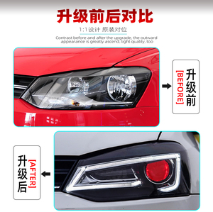 Fari a LED per VW <span class=keywords><strong>POLO</strong></span> dal 2011 al 2018, dal <span class=keywords><strong>2014</strong></span> al 2017 per Volkswagen <span class=keywords><strong>Polo</strong></span> 6 - Product Image 3