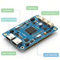 Contrôleur de bande LED RGB IC, module PCBA pour bande lumineuse flexible RGBW adressable, contrôleur de lumière ambiante intelligent PCBA