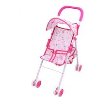 Poussette pliable en métal pour poupées, adorable jouet pour filles, vente en gros
