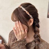 Bando Rambut Asetat Berpilin Warna-warni Vintage, Aksesoris Rambut Trendi untuk Wanita, Ikat Rambut Gaya Retro Elegan