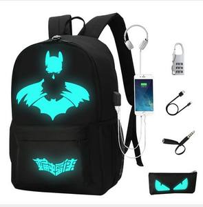 Sac à dos personnalisé avec chargeur USB lumineux, grande capacité, antivol, pour ordinateur portable, unisexe, imperméable, sac d'école - Product Image 3