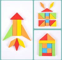 Rompecabezas 3D educativos para niños Aprendizaje temprano Forma geométrica de madera Color Cognición Juguetes a juego