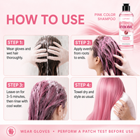 Shampooing Colorant Semi-Permanent Rose en Gros sous Marque Privée – Réduit les Frisotis et Apporte de la Brillance 200ml