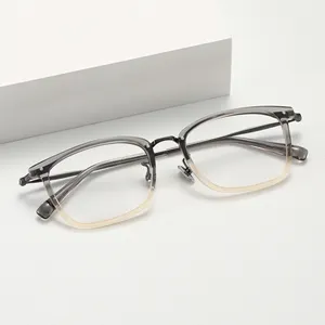 Benyi Shenzhen Manufacturer Luxury Titanium Optical Frame Handmade Eyeglasses Reading Eyewear Unisex Design