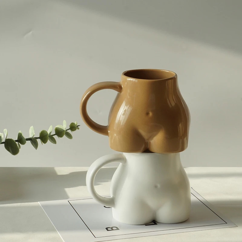 Tazza 3D A Forma Di Corpo Umano – Tazzina In Ceramica Artistica Creativa, Regalo Originale, Bianca, Per Caffè O Tè