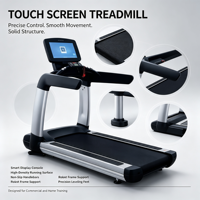 Tapis roulant électrique de qualité studio, moteur sans balais 3HP, surveillance de la fréquence cardiaque sans fil pour l'entraînement cardiovasculaire