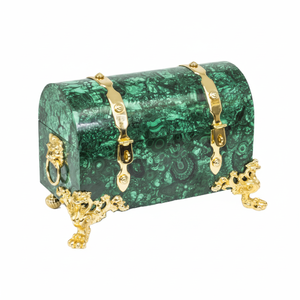 Serie de joyas de malaquita Luxe Nature's Finest Stone Treasures con estilo de flor Regal Radiance Ethereal Greens - Product Image 1