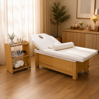 Bali Moderne 106 #   Table de massage faciale en bois massif confortable, lit de beauté pour hôtel, spa, salon, salon de séjour