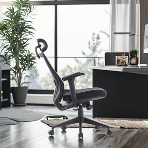 Chaise de bureau ergonomique simple et moderne, extensible, avec siège rembourré réglable en hauteur, économique pour usage en atelier - Product Image 3