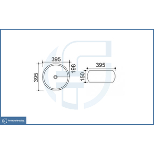 Lavabo Moderno in Pietra La37, Diametro 39,5 cm, per Bagno e Hotel, Lavandino Versatile per Lavaggio Mani - Product Image 2