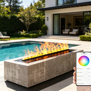 <span class=keywords><strong>Chimenea</strong></span> de Vapor de Agua Decorativa, <span class=keywords><strong>Chimenea</strong></span> Lineal Integrada con Control Inteligente para Diseño de Interiores, Recepción de Hotel, Salón - Product Image 6