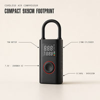 Compresseur d'air numérique portable sans fil 820 avec lumière LED 70W 2000mAh pour voiture, moto, vélo, ballon