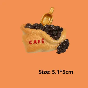 Venta al por mayor moderno creativo 3D realista ecológico magnético nevera Imanes resina pan comida fruta decoración transfronteriza - Product Image 6