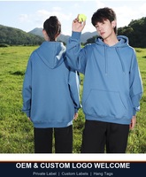 Sweat-shirt à capuche surdimensionné à épaules tombantes avec logo personnalisé OEM, marque privée, pour homme, en coton mélangé, doublé de polaire, pull d'hiver