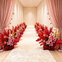 Arrangements floraux artificiels durables faits à la main avec herbe de la pampa pour décorations de sol et centres de table de mariage