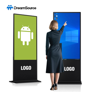 Affichage numérique 4K UHD sur pied de 75 pouces, tactile 10 points, système double Android/Windows, affichage publicitaire intérieur, animation - Product Image 1