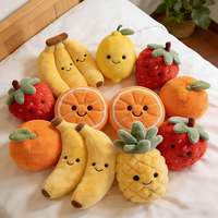 Fabrieksdirecte groothandel levering 4/8/10/12/15/20 inch banaan, sinaasappel, aardbei pluche speelgoed klauwautomaat prijs arcade aanbod