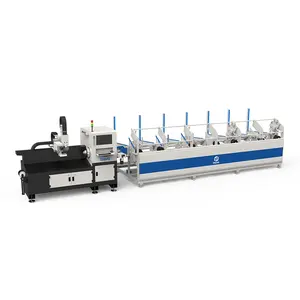 Fábrica original China 1500 vatios auto corte recto tubo redondo máquina láser CNC cortador láser de metal para tubo de acero ranurado