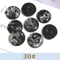 Kancing Jahit Resin Efek Mutiara Putih Ramah Lingkungan dengan Logo Kustom, Ukuran 10mm 11.5mm 12.5mm, 2 Lubang 4 Lubang untuk Pakaian