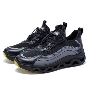 Chaussures de marche d'extérieur à semelle épaisse et amortissante, style Dad Shoes, baskets basses respirantes en maille - Product Image 5