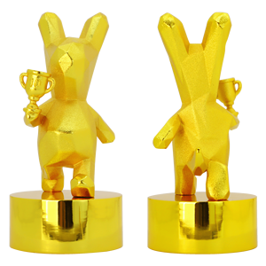 Custom 24K Gold Plated Animal Sculpture Trophy Wholesale Metal Craft Championship Award for Competition <strong>Corporate</strong> <strong>Gifts</strong> - Product Image 6