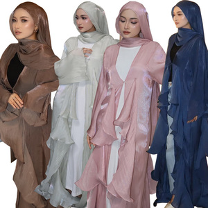islamic dress styles for ladies Modern Muslim Women's Relaxed Denim Maxi Dress