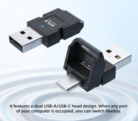 Realtek 6.0 untuk Adaptor (Plastik) Transmisi USB Tanpa Driver untuk Komputer Desktop Menghubungkan Headphone Audio Mouse