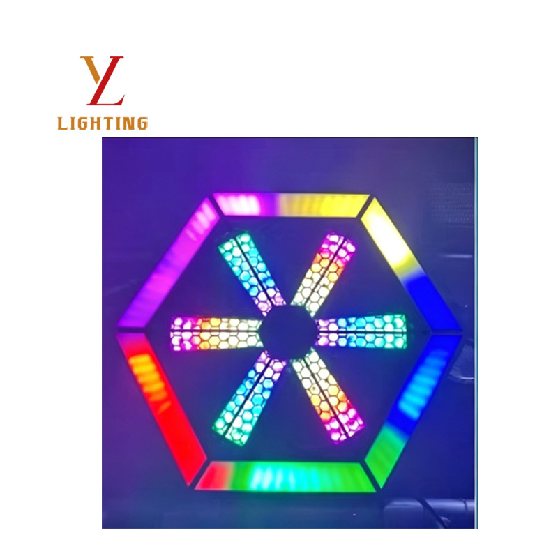 10W RGBW 576x5050 LED Pixel Windmill Flower Stage Background Light DMX512 Sound Active for DJ Booth Wedding Party