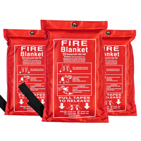 Sac suspendu en PVC avec impression de logo Isolation de pompier colorée Couverture anti-feu en fibre de verre enduite de silicone colorée