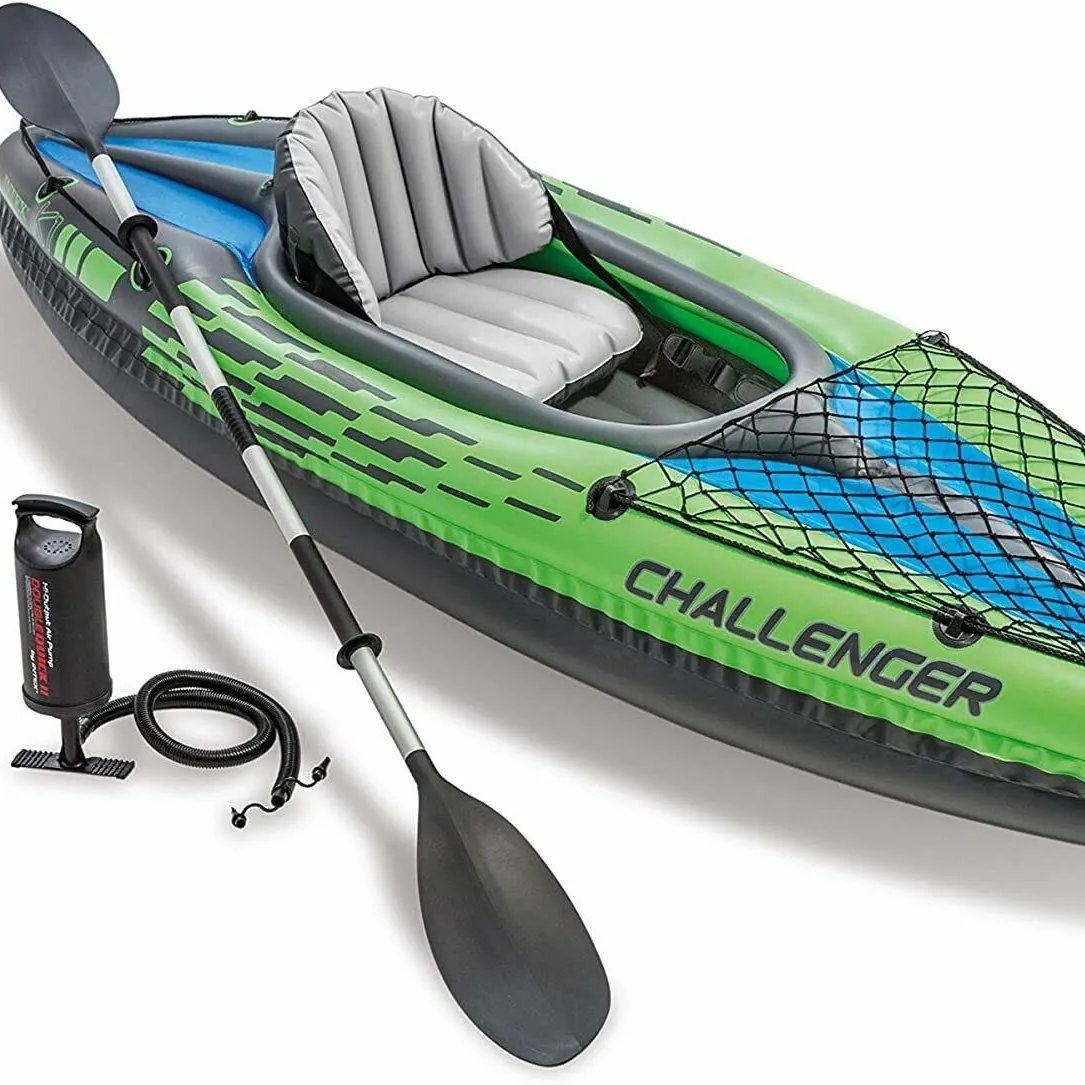INTEX 68305 CHALLENGER K1 INFLATABLE KAYAK FOR DRIFTING AND COMPETITION