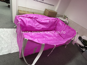 10 yard 20 Yard 2m3 Túi Nhựa Màu Vàng polypropylene dệt bao bì fibc Jumbo dumpster bin vườn chất thải loại bỏ PP túi lớn - Product Image 4