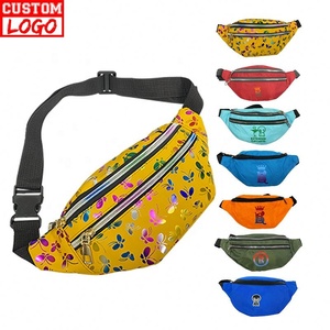 Custom Logo Print Bumbag Belt Bag Pouch Canvas Sports Waterproof Waist Bag for Ad Events