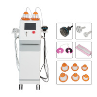 Appareil de thérapie par ventouses électrique 4 en 1 avec micro-courant et LED rouge pour l'agrandissement des seins, avec ventouses interchangeables, soins de beauté à domicile