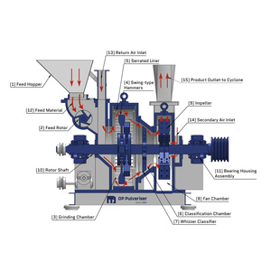 Broyeur à marteaux mécanique DP conçu pour un broyage à haute vitesse, des performances fiables et une utilisation industrielle continue. - Product Image 2