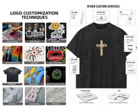 T-shirt unisexe surdimensionné 240-400 GSM, 100% coton, logo personnalisé, col rond, manches courtes, effet vintage, impression DTG