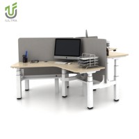 IULTRA Design moderne en forme de V plateau de clavier de bureau debout support de bras de moniteur électrique pour la frappe ergonomique caractéristiques attachables