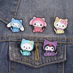 Fabrik preis Hochwertige süße Kawaii Cat Cosplay Kitty und Freunde Anstecknadel Emaille Pins - Product Image 6
