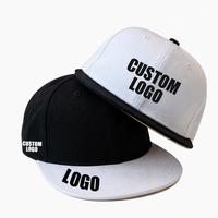 Casquette de baseball vierge en mélange de laine, structurée, 6 panneaux, visière plate, snapback, couronne haute, broderie personnalisée
